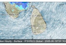 SRI LANKA WEATHER FORECAST, 19th of JUNE 2026