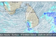 SRI LANKA WEATHER FORECAST FOR 26 JUNE 2026