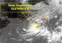 Update : Deep Depression Over Bay of Bengal Expected to Cross Coast Near Andhra Pradesh–Odisha