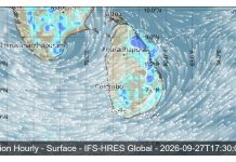 SRI LANKA WEATHER FORECAST FOR 27 SEPTEMBER 2026