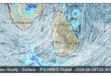 SRI LANKA WEATHER FORECAST FOR 28 SEPTEMBER 2026