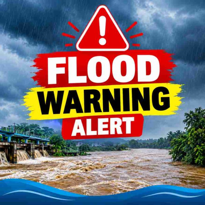 Flood Warning Alert Amid Stormy Waters