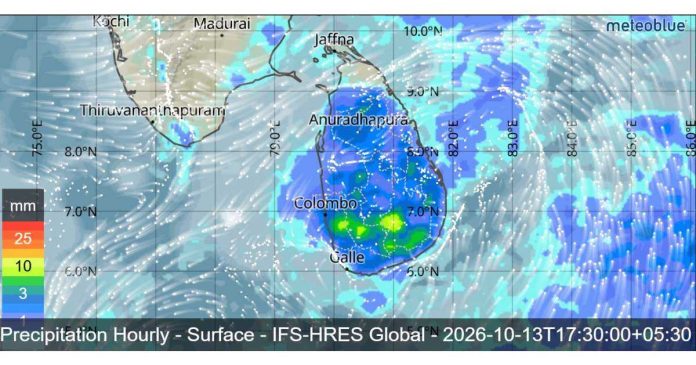 SRI LANKA WEATHER FORECAST FOR TODAY, 13 OCTOBER 2026 (2)