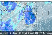 SRI LANKA WEATHER FORECAST FOR TOMORROW, 17 OCTOBER 2026