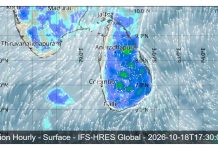 SRI LANKA WEATHER FORECAST FOR TOMORROW, 18 OCTOBER 2026